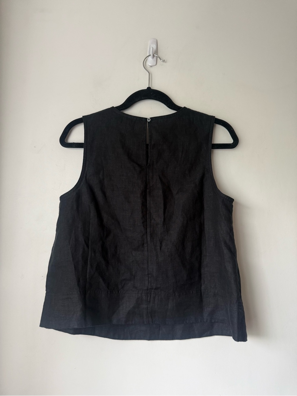 Madewell Shell Top in 100% Linen in Jet Black M - Picture 10 of 10